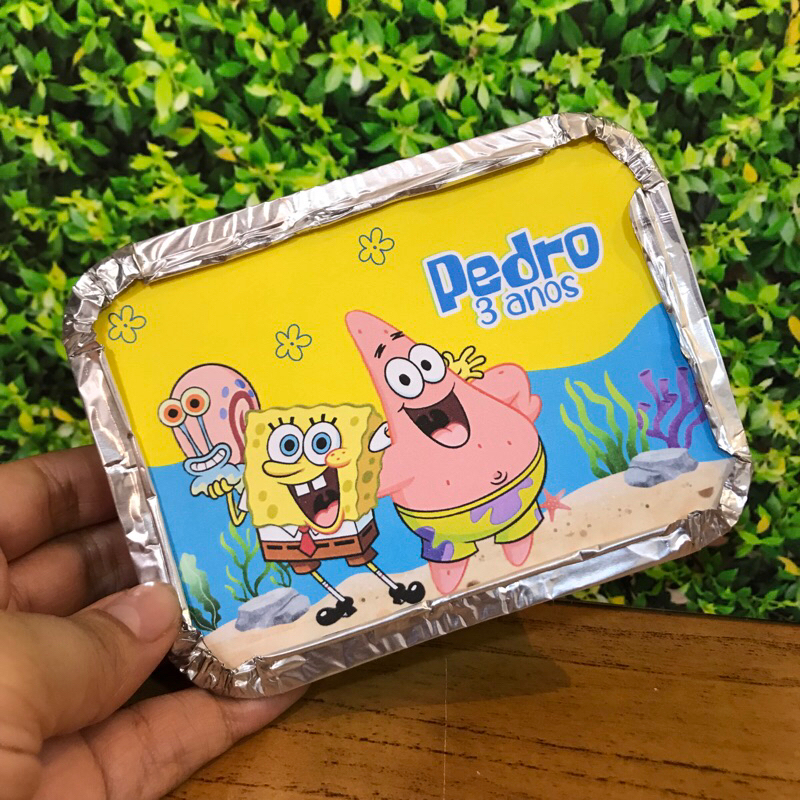 Marmita personalizada Bob Esponja /  personalizados / kit marmita / lembrancinhas de aniversário / Patrick