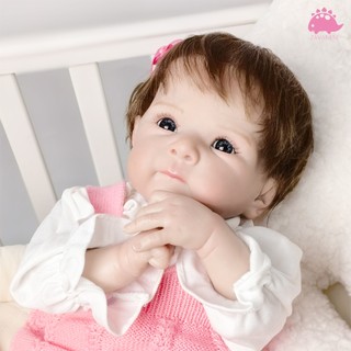 Boneca Bebê Reborn Silicone Menina Olhos Azuis e Feita para o Banho CASA BEAUTY