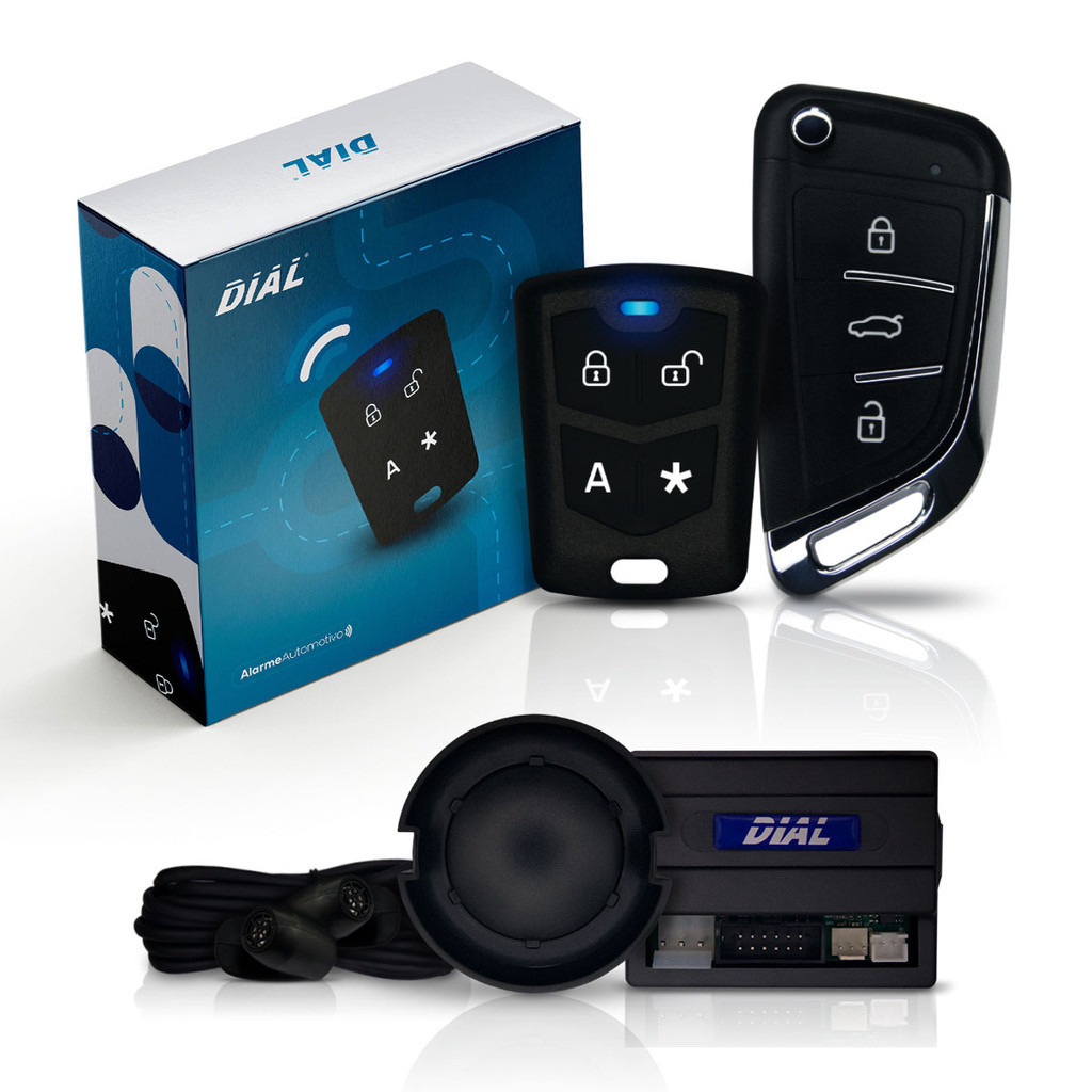 Alarme Carro Automotivo Universal Dial + Sirene + Canivete