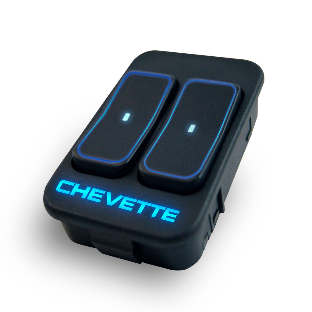 Botão Interruptor Elétrico Chevette Duplo Ultraled - Led Azul