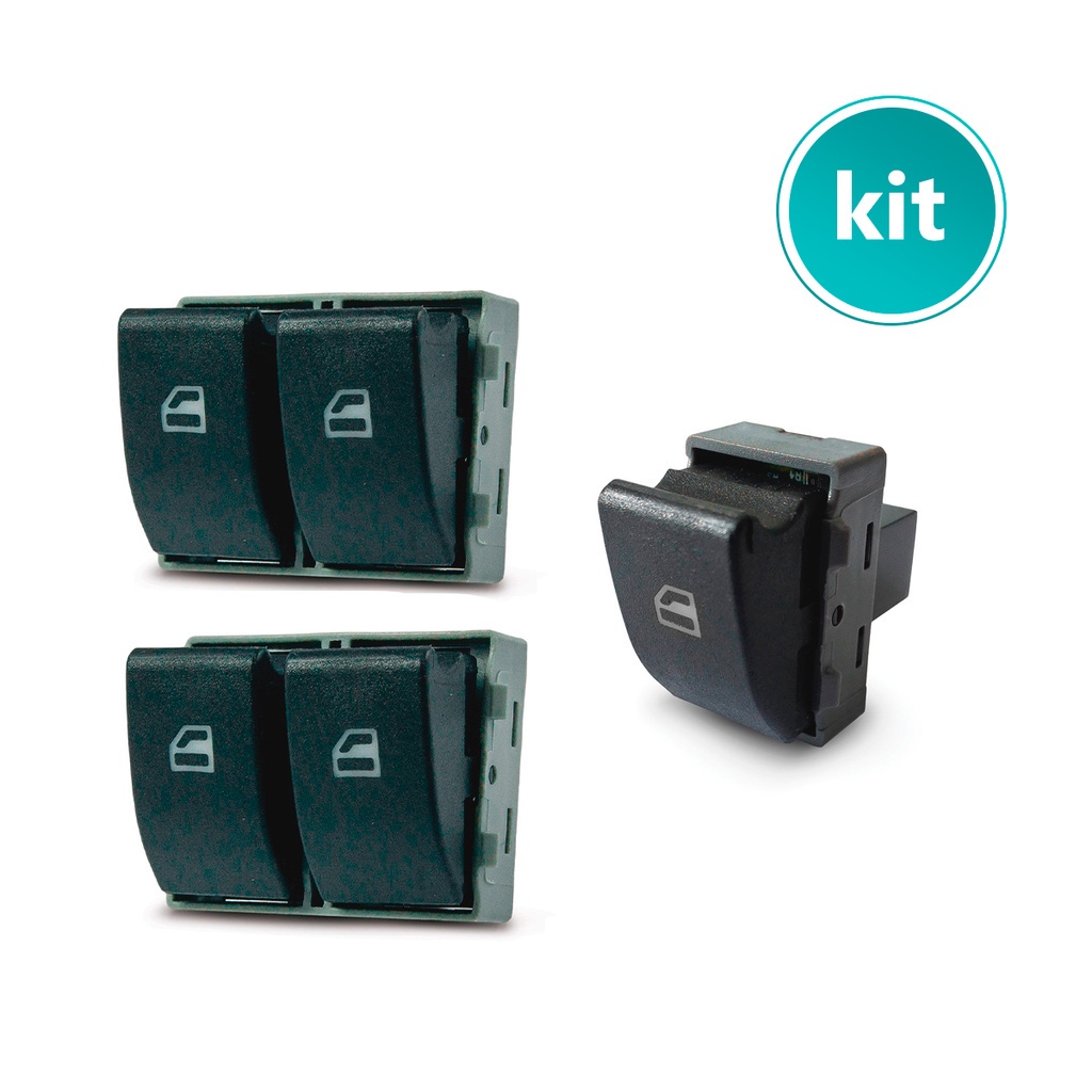 Kit Botao Vidro Eletrico Spacefox Fox 2 Duplos 1 Simples em Oferta na Shopee
