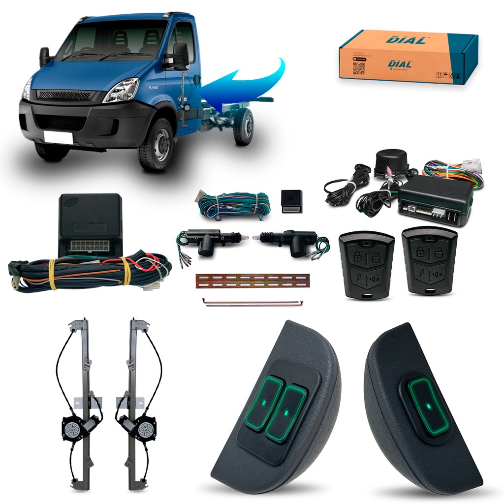 Kit Vidro Eletrico+trava+alarme Iveco Daily 35 A 14 Ultraled