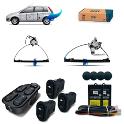 Kit de Vidro Elétrico Novo Ford Fiesta (Amazon) 4 Portas Completo (2003 à 2014) Inteligente