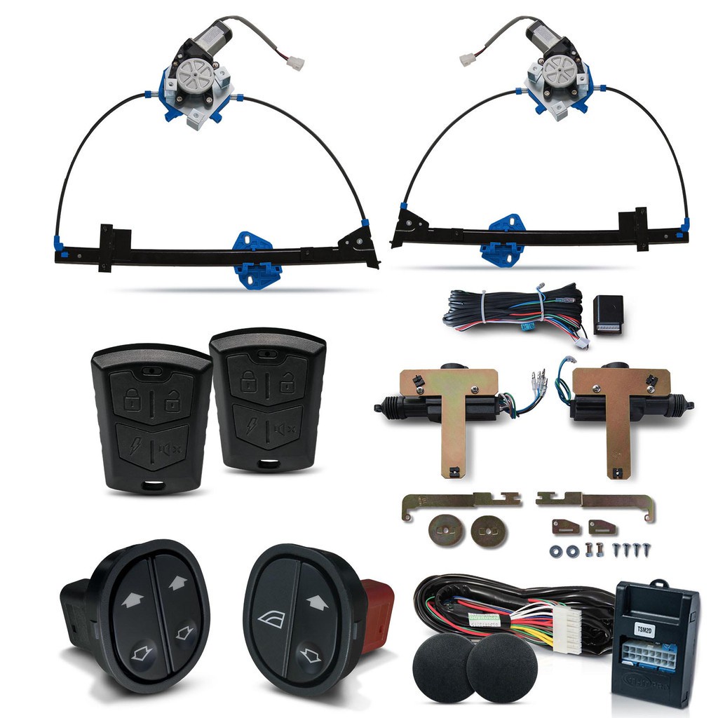 Kit Vidro Eletrico + Trava  + Alarme Ka 1997 a 2013 Inteligente
