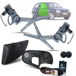 Kit de Vidro Eletrico Corsa Wind Pick-Up Classic 4 portas Dianteiro Inteligente