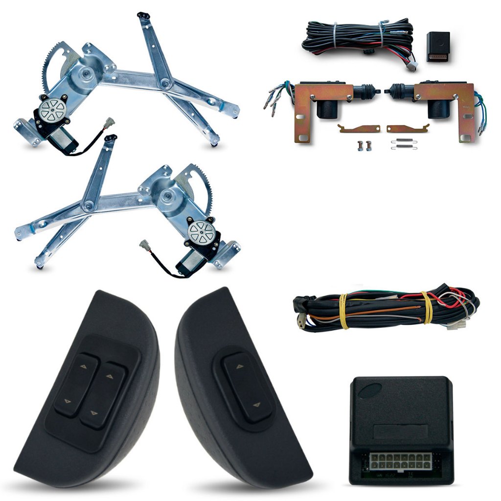 Kit Vidro Eletrico + Trava Eletrica Celta 2 Portas Inteligente
