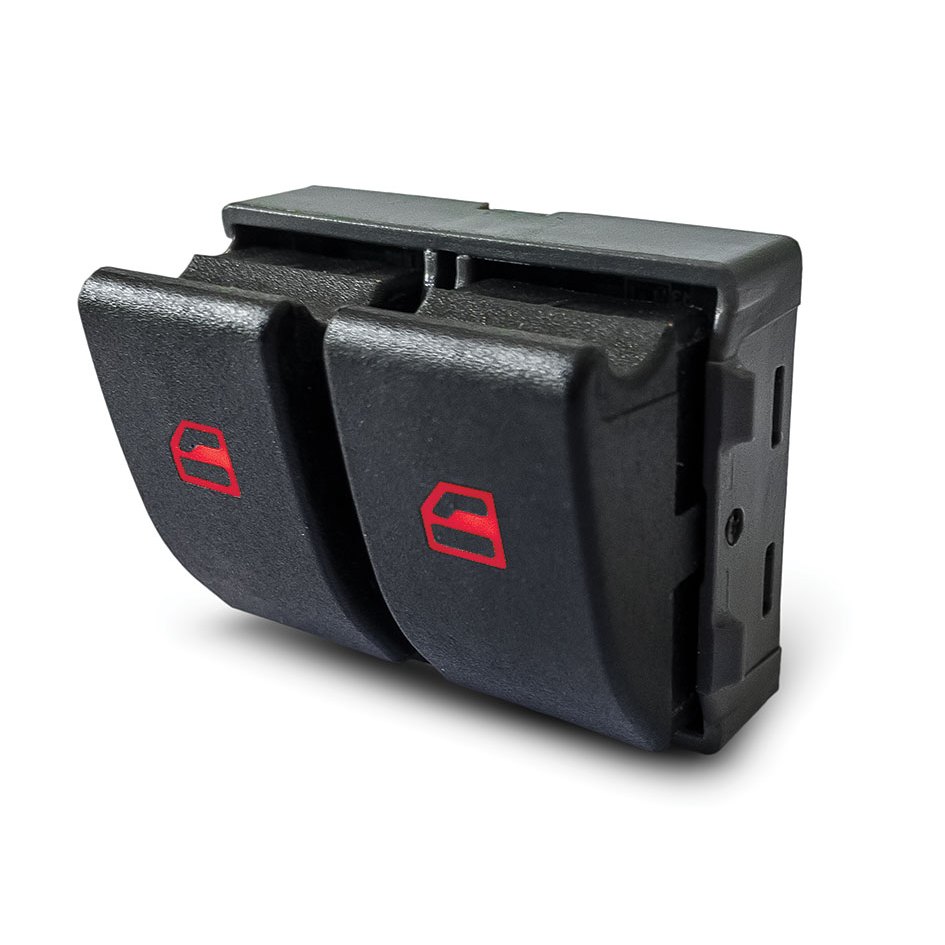 Botão De Vidro Eletrico Fox Gol G4 G5 G6 Duplo (5 peças)