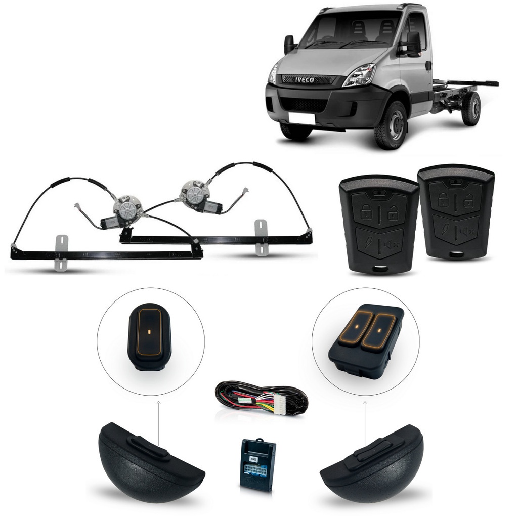 Kit Vidro Elétrico e Alarme Iveco Daily