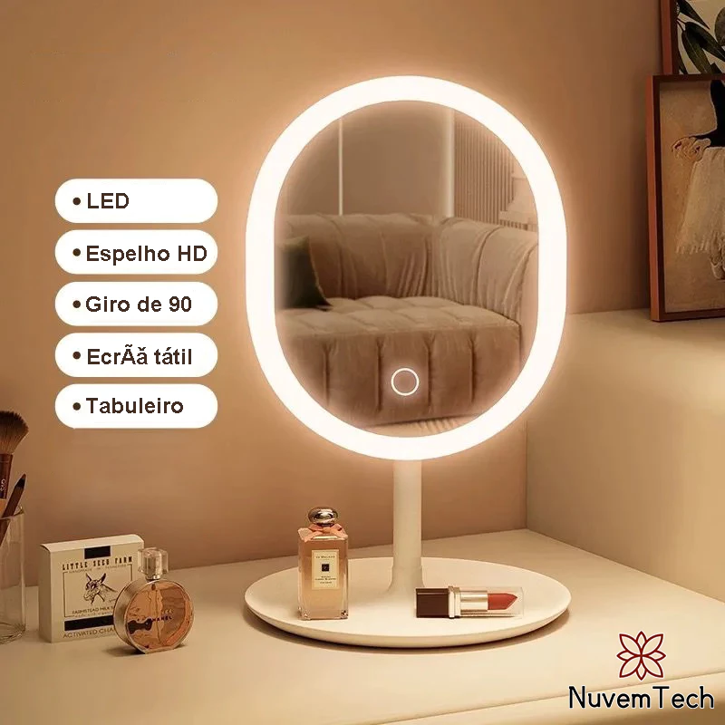 Espelho Inteligente com Luz LED - R$38,79 ✨