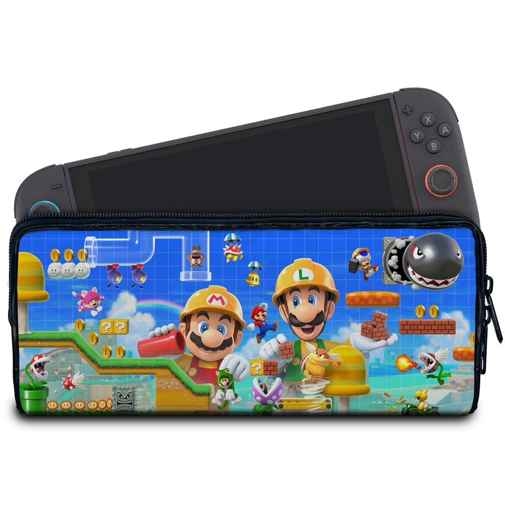 Case para Nintendo Switch 2 Bolsa Estojo - Super Mario Maker 2