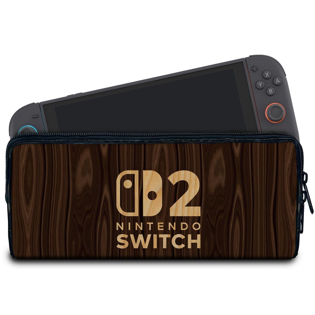 Case para Nintendo Switch 2 Bolsa Estojo - Madeira