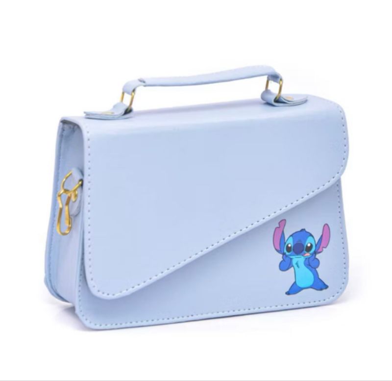 Bolsa Infantil Menina Transversal Cute Stitch e Angel Lançamento 2025 em Oferta na Shopee