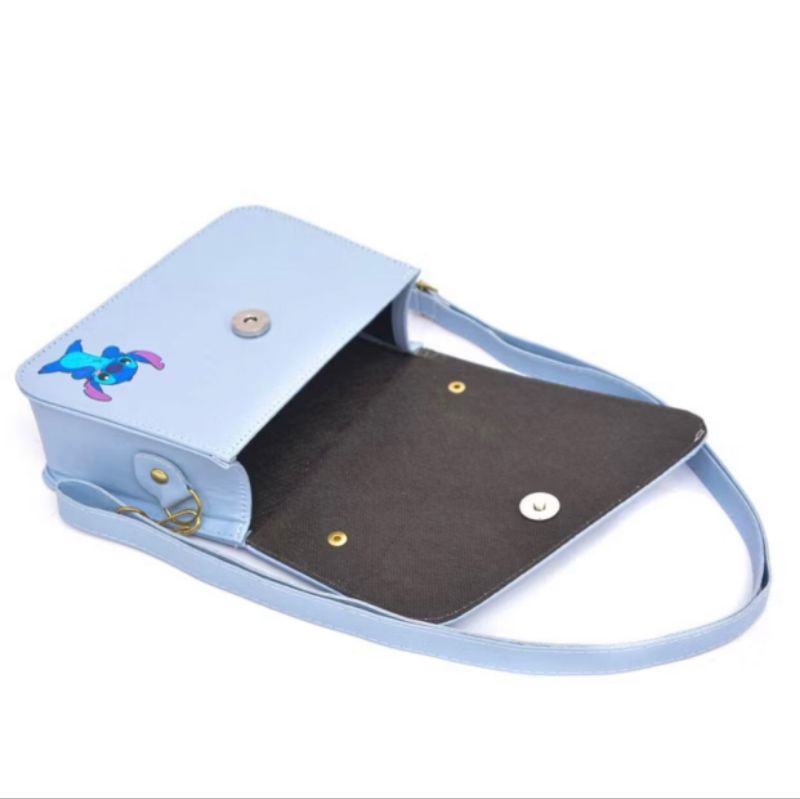 Bolsa Infantil Menina Transversal Cute Stitch e Angel Lançamento 2025