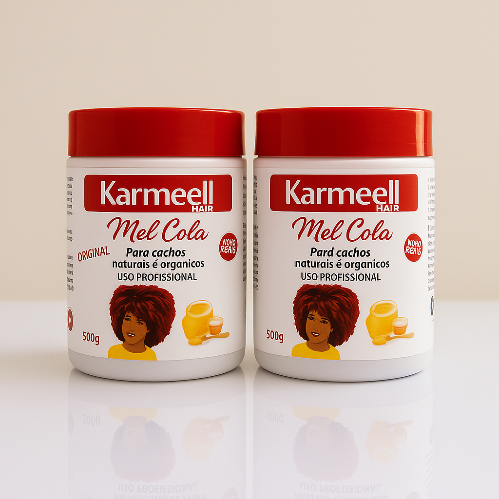 Kit 2 Karmeell Mel Cola Fixador para Cachos Alta Definição e Fixação Forte 500g em Oferta na Shopee