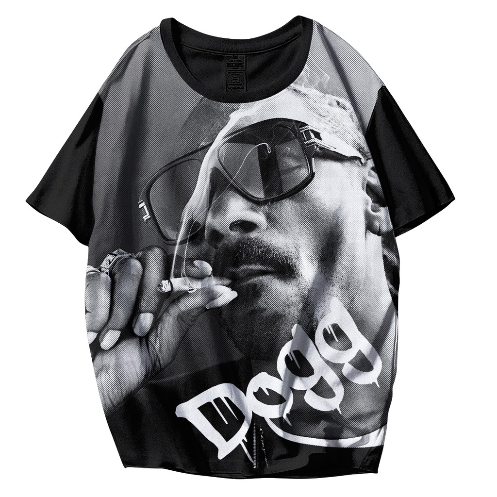Camiseta oversize estampada rapper snoop dogg hiphop swag
