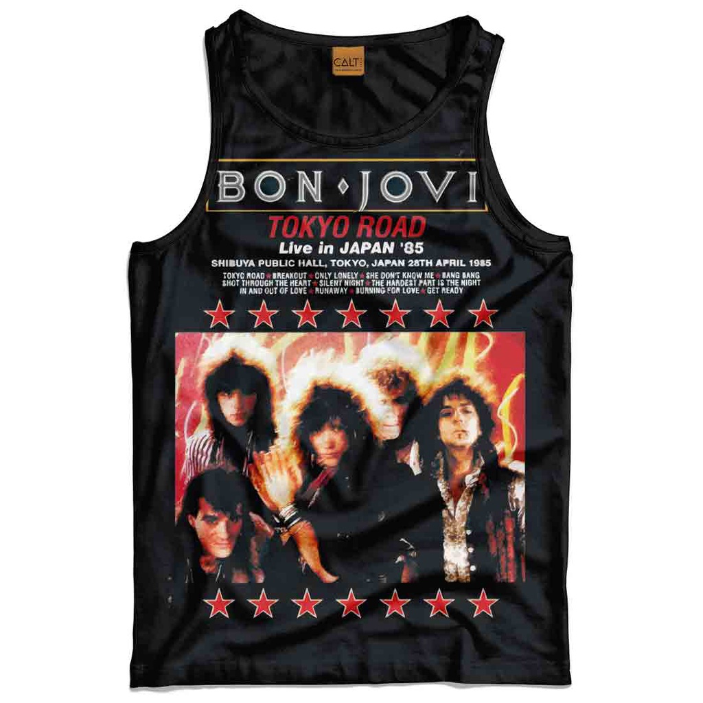 Regata rock Bon Jovi banda estampada Jon Bon Jovi