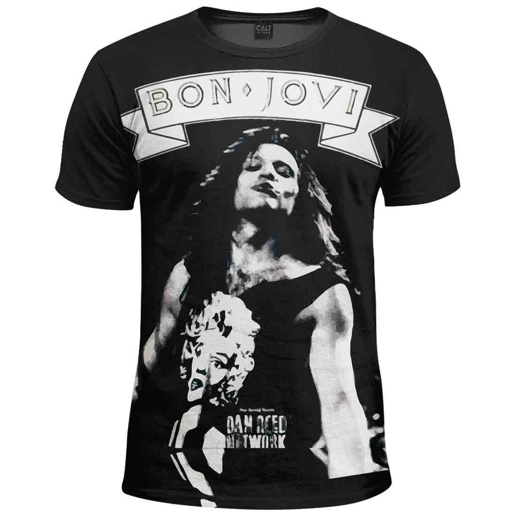 Camiseta Jon Bon Jovi banda Bon Jovi estampada banda rock