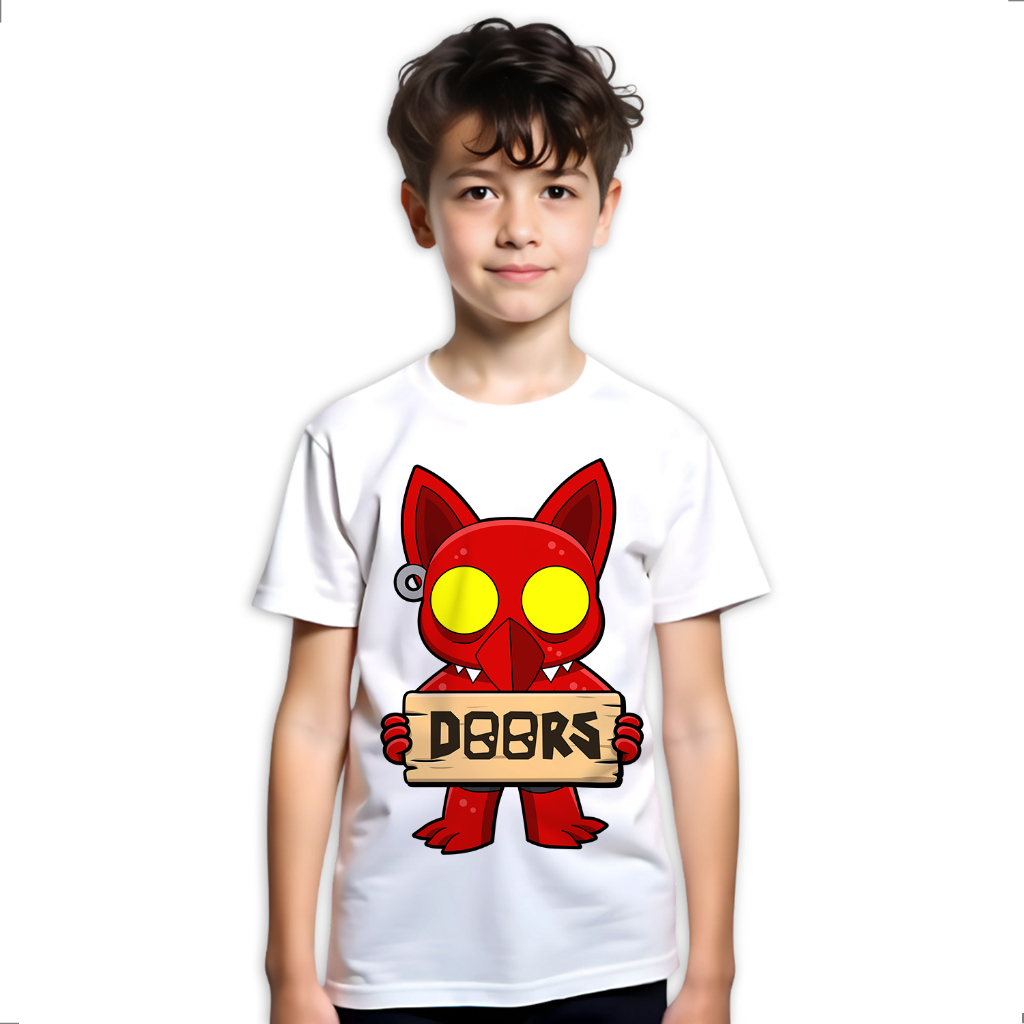 Camiseta Infantil Doors Roblox Rush Ambush Seek Screech LK-285