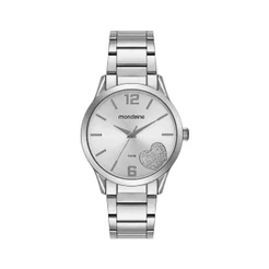 Relógio Mondaine Coração Glitter Prata Feminino 99767L0MVNE1