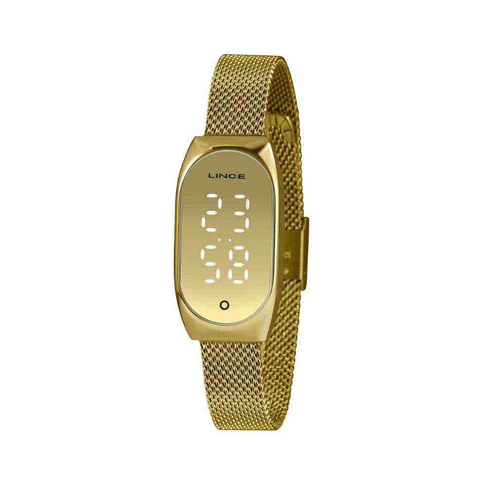 Relógio Lince LED Dourado Feminino LDG4706L CXKX em Oferta na Shopee