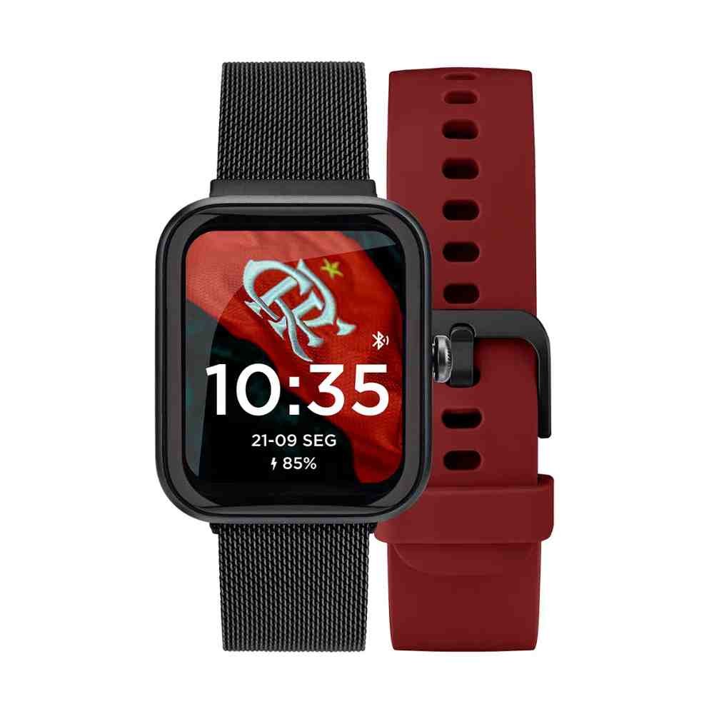 Relógio Smartwatch Technos Flamengo Preto Unissex TMAXAG/7R