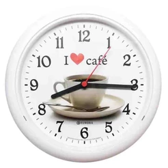 Relógio de Parede Analógico Redondo Eurora Café Branco 65862