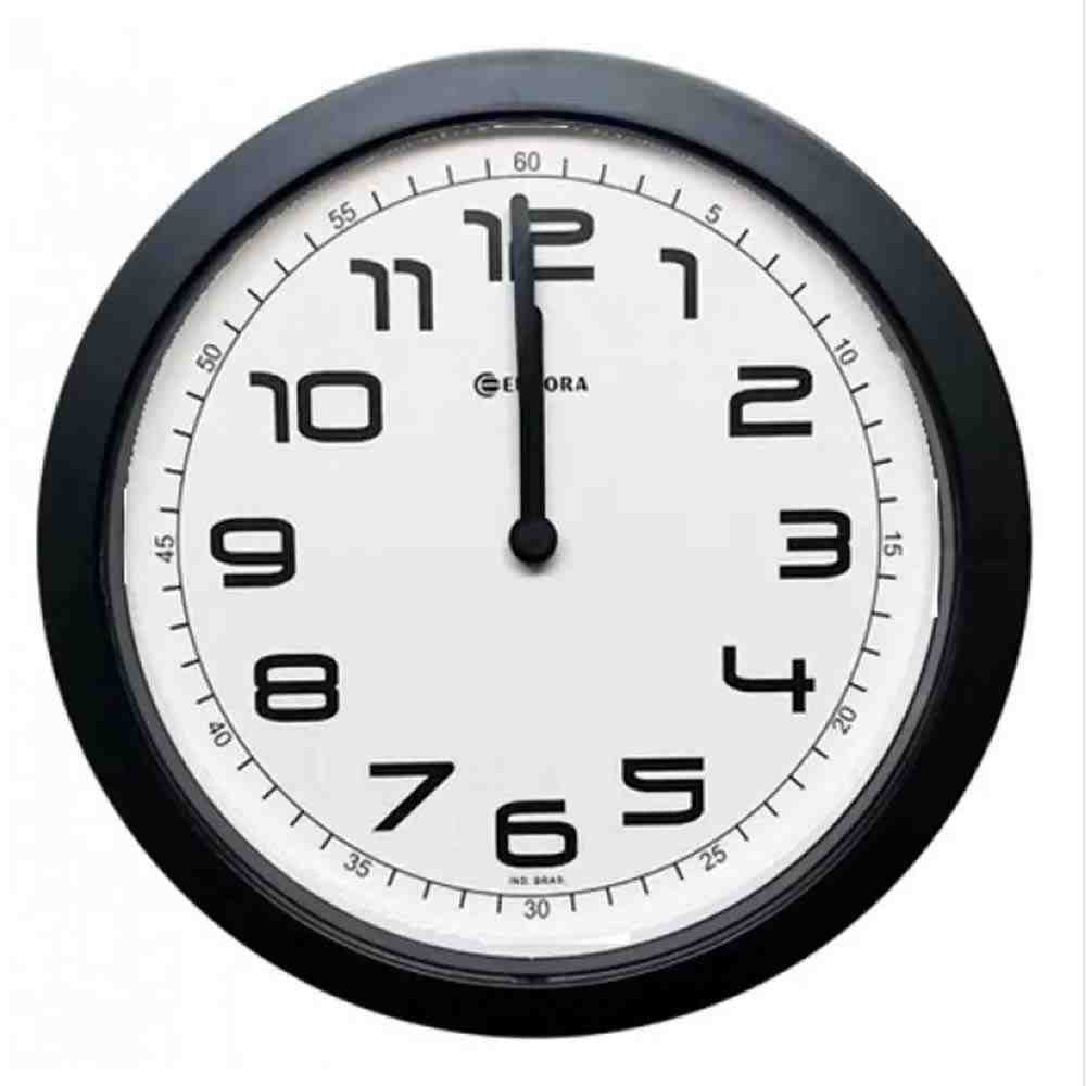 Relógio de Parede Preto Herweg Eurora 6517 034 em Oferta na Shopee