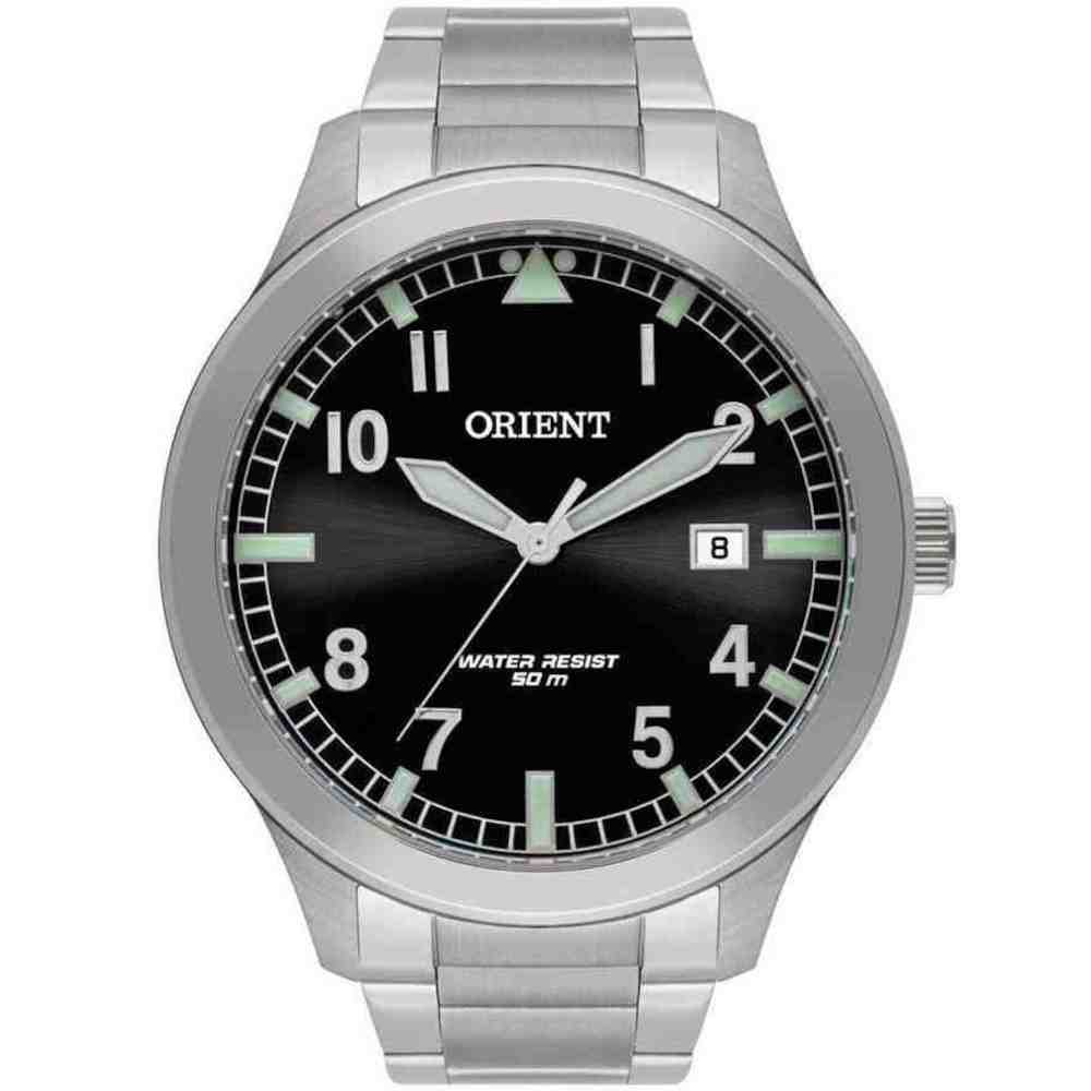 Relógio De Pulso Orient Masculino Com Ponteiros E Marcações Luminosas Mbss1361 P2sx - Prata