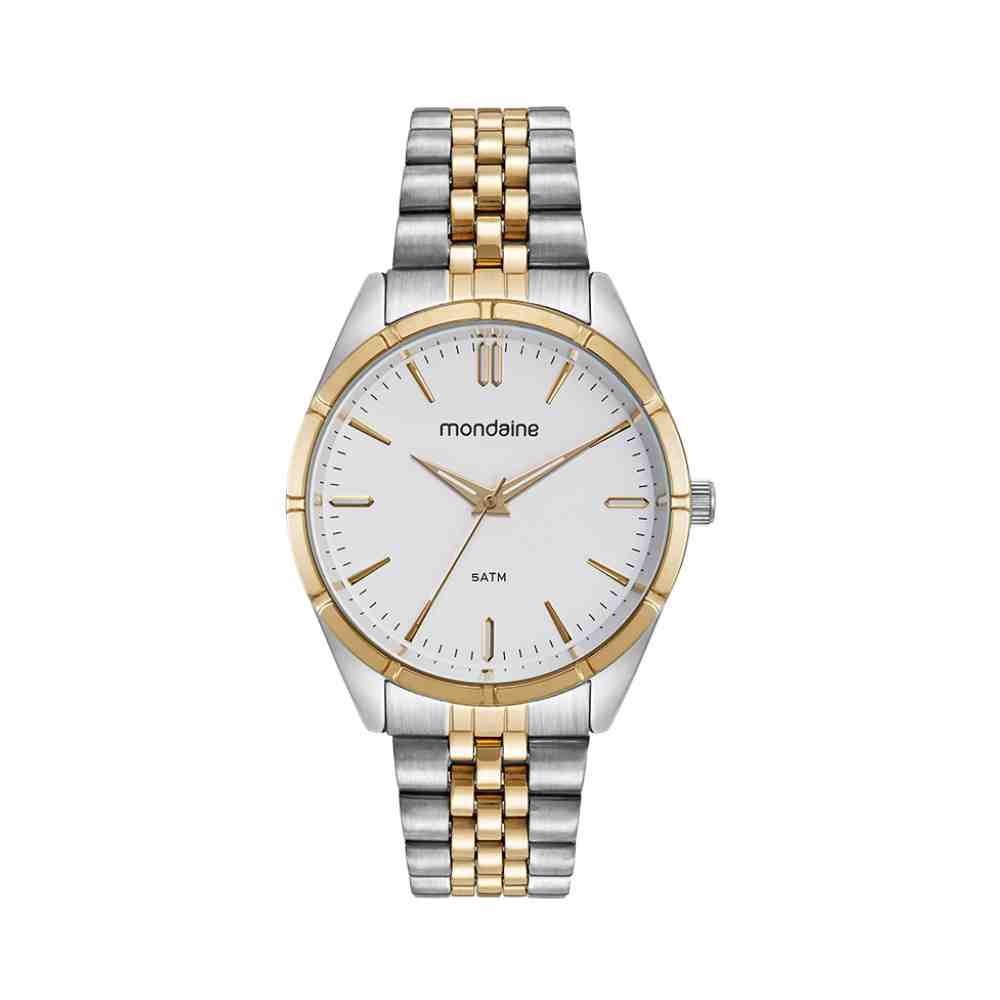 Relógio Mondaine Prata Dourado Masculino 32567GPMVBE3
