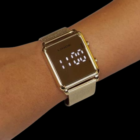 Relógio Dourado Feminino Lince Mdg4619l Bxkx em Oferta na Shopee