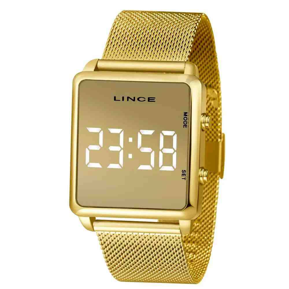 Relógio Dourado Feminino Lince Mdg4619l Bxkx