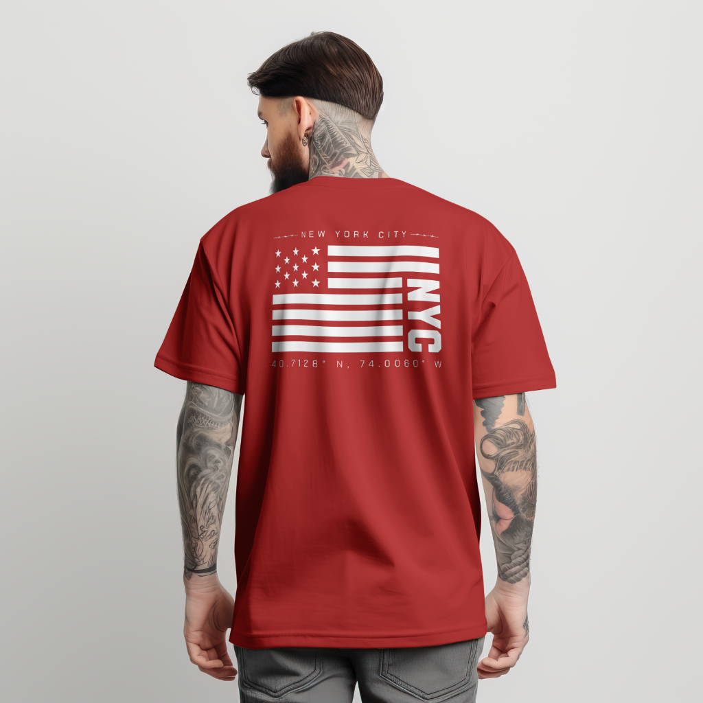 Camiseta Estampada New York City NYC Street 100% Algodão Moda Masculina Malha Reforçada Confortável