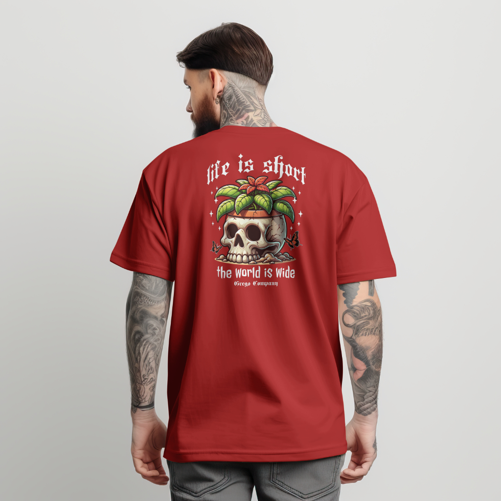 Camiseta Estampada Verão 100% Algodão Malha Fresca Surf Camiseta Reforçada Confortável Masculina