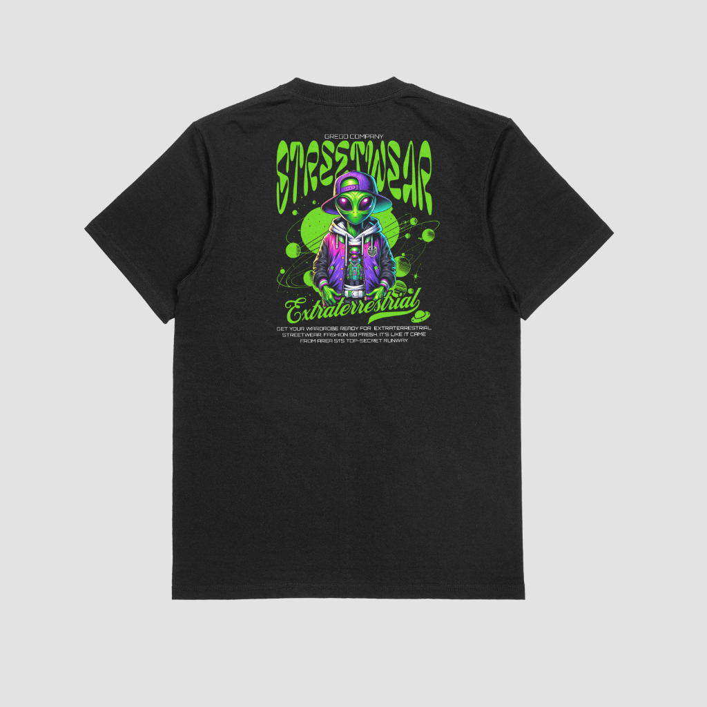 Camiseta Plus Size Extraterrestre Moda Streetwear G1 G2 G3 Algodão Masculina Reforçada Confortável