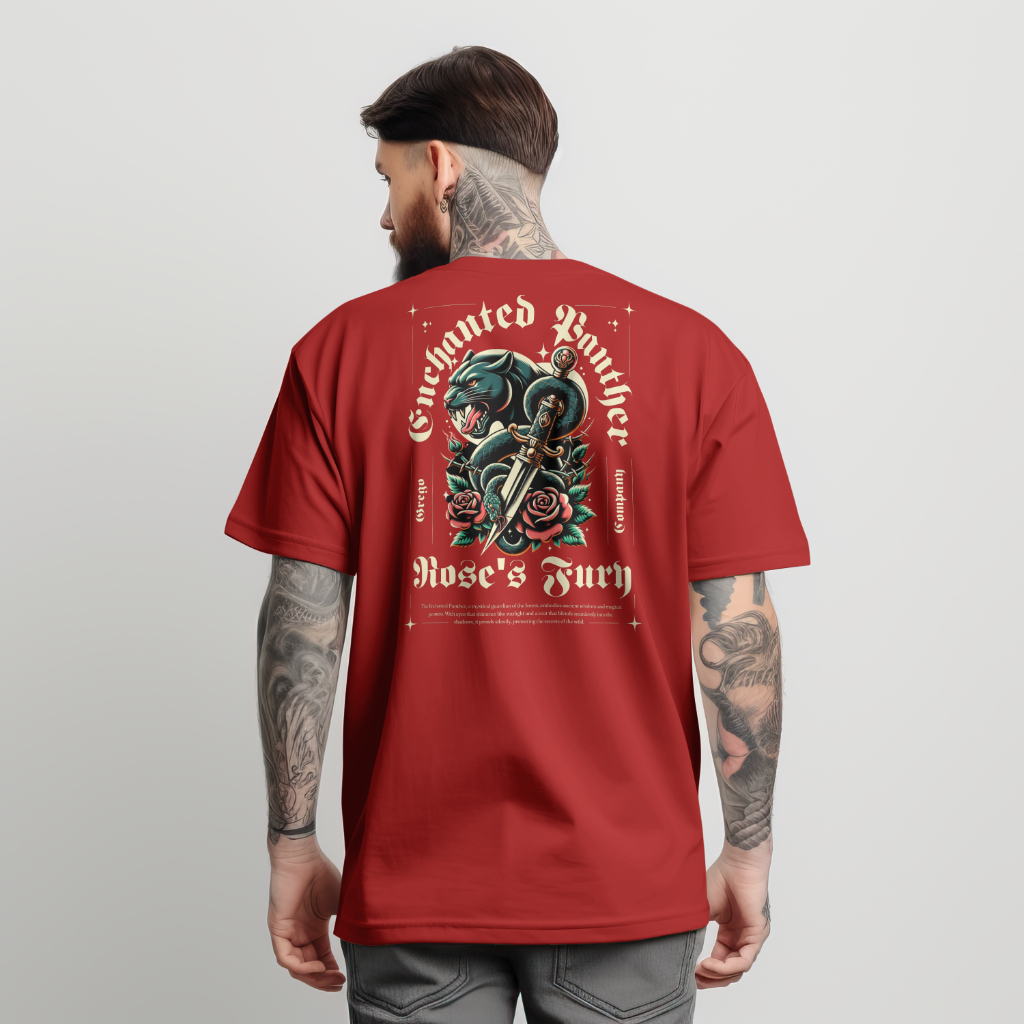 Camiseta Oriental Pantera Street Moda Masculina 100% Algodão Malha Resistente Confortável