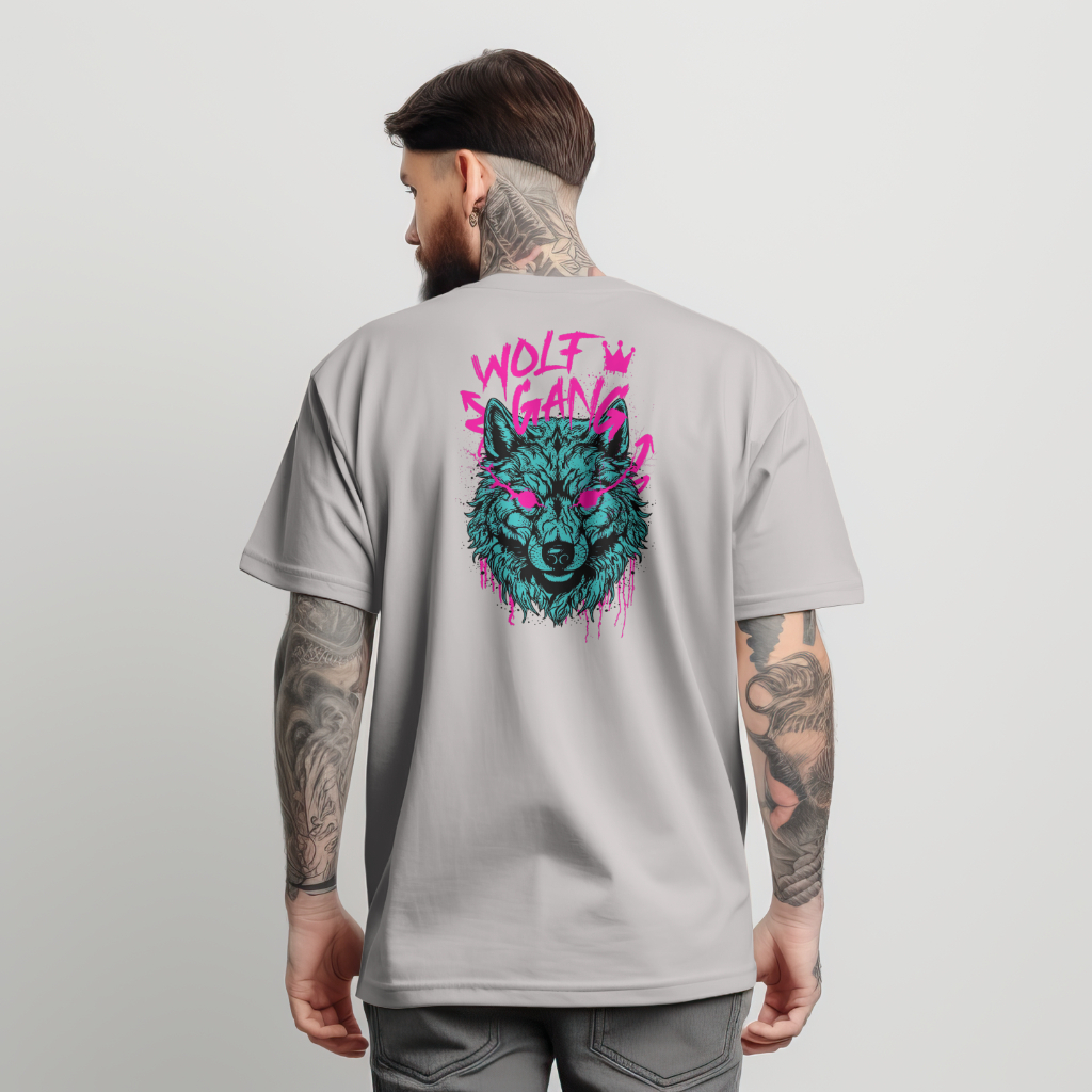 Camiseta Wolf Gang Street 100% Algodão Estampa Básico Moda Masculina Malha Resistente Confortável