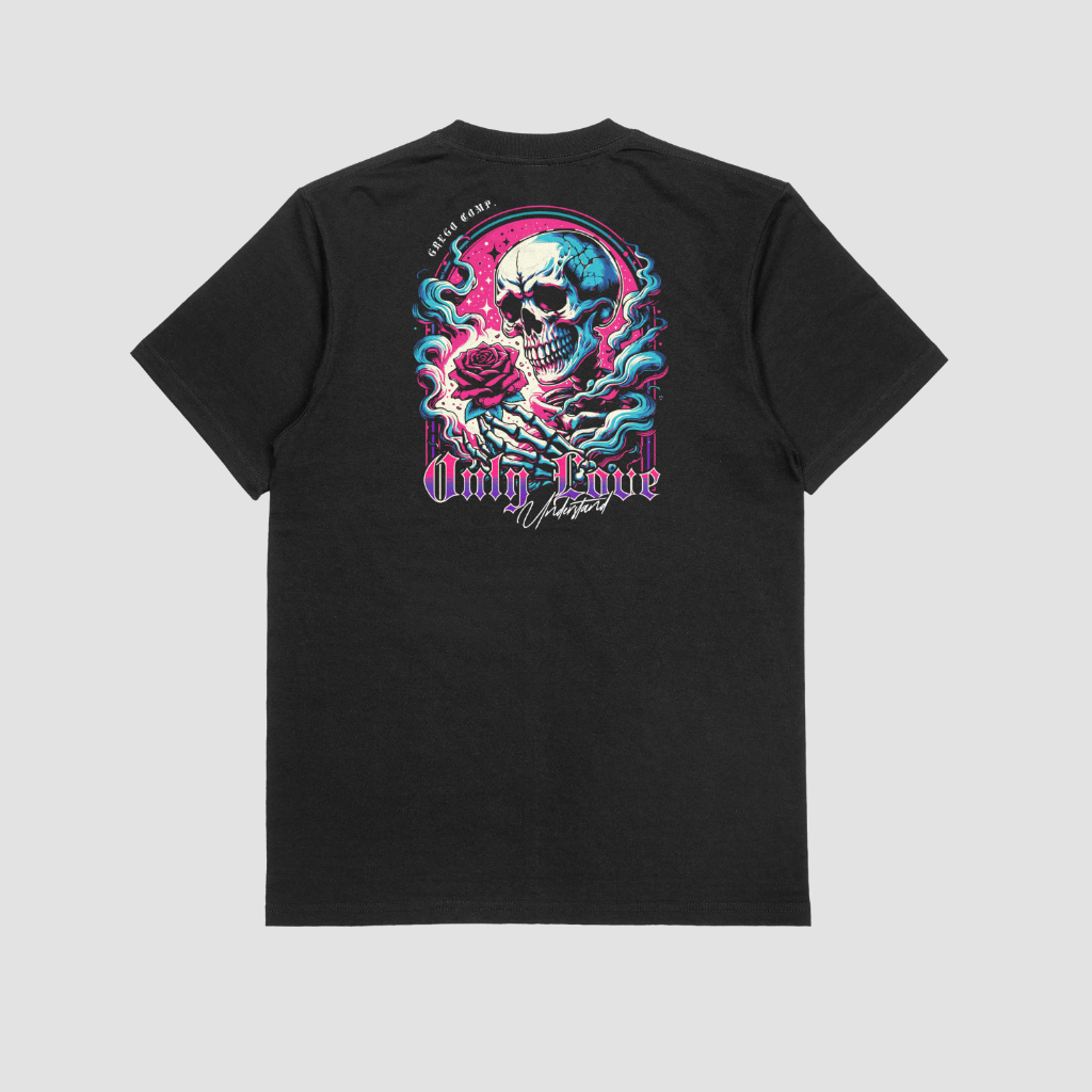 Camiseta Plus Size Only Love Caveira 100% Algodão G1 G2 G3 Street Moda Masculina Malha Resistente