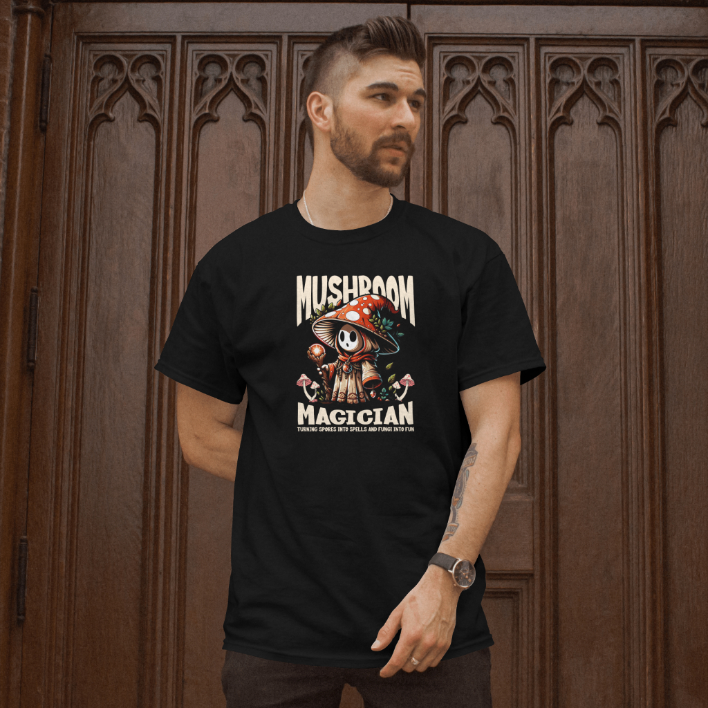 Camiseta Cogumelo Estampa Frontal Moda Street 100% Algodão Malha Reforçada Confortável