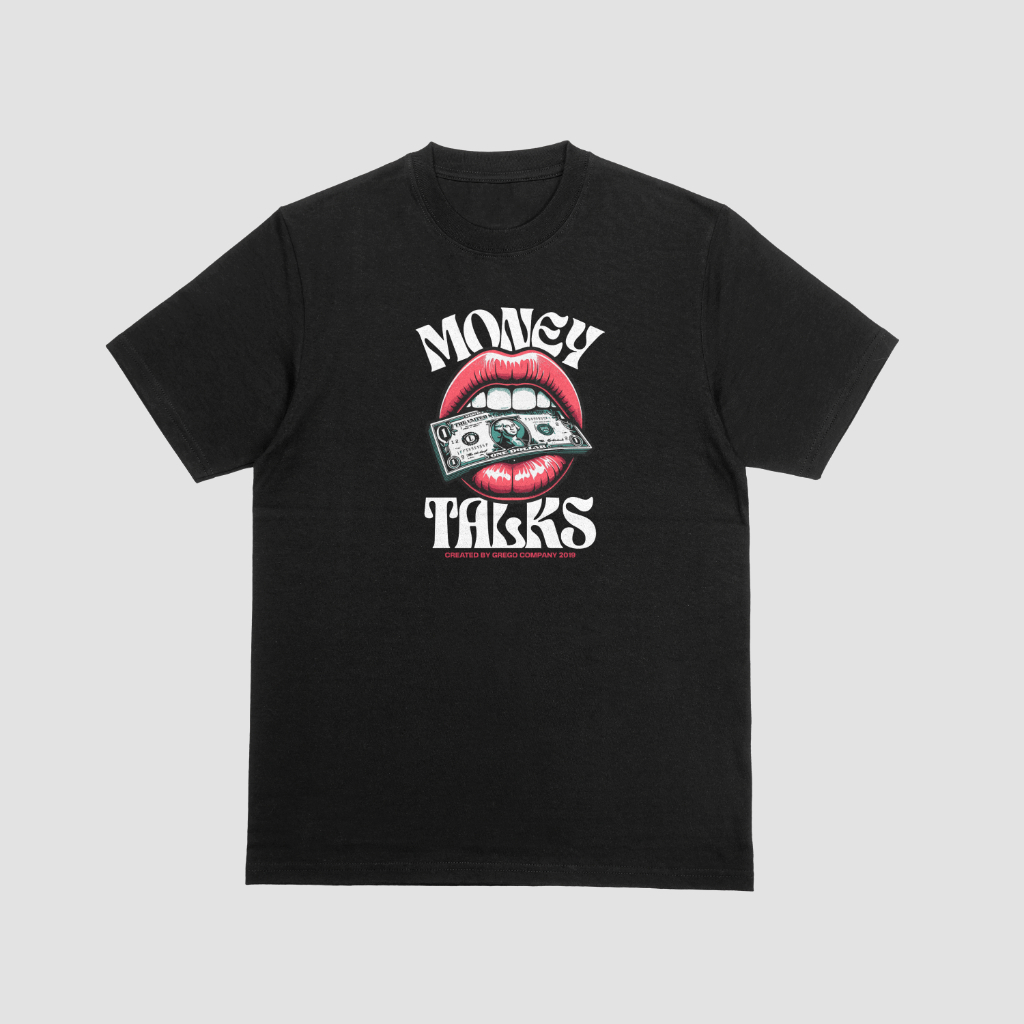 Camiseta Plus Size Money 100% Algodão Estampada Street Moda Masculina Malha Resistente Confortável