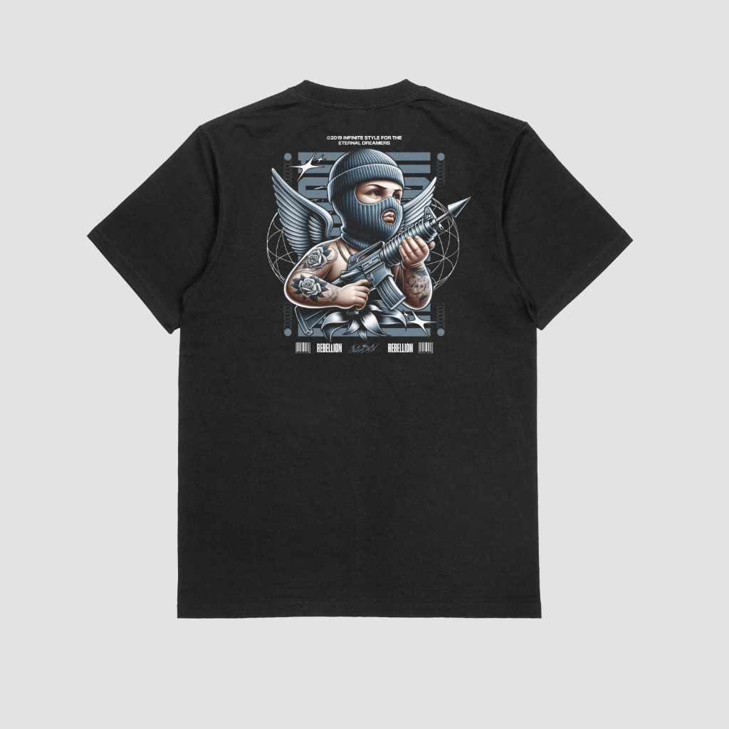 Camiseta Plus Size Rebelião G1 G2 G3 Street 100% Algodão Moda Masculina Malha Resistente Confortável