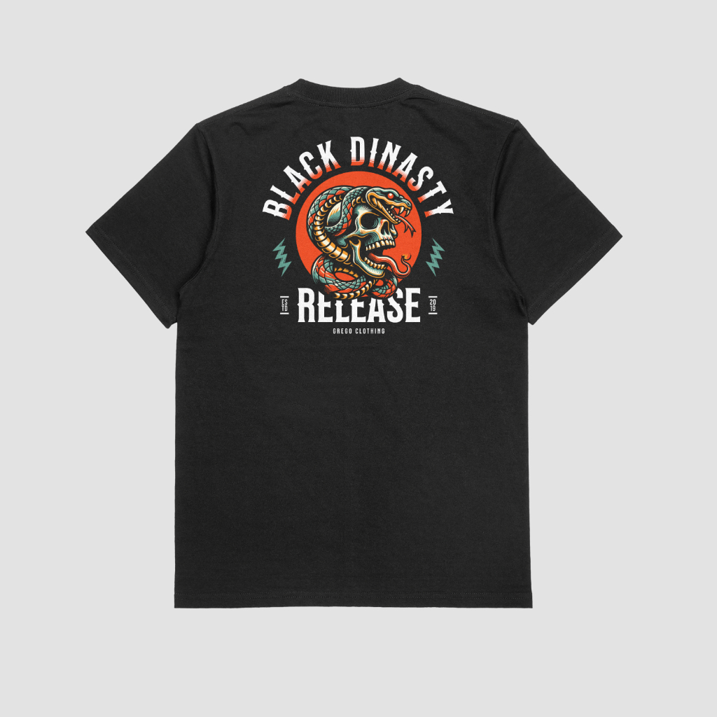 Camiseta Plus Size Black Dinasty 100% Algodão Moda Masculina Surf Malha Resistente Reforçada Street