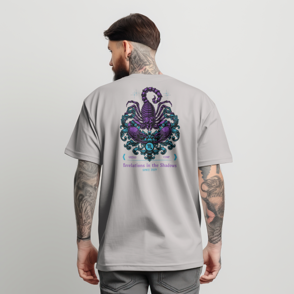 Camiseta Masculina Zodiac Escorpion Estampa Escorpião 100% Algodão Moda Masculina Malha Resistente