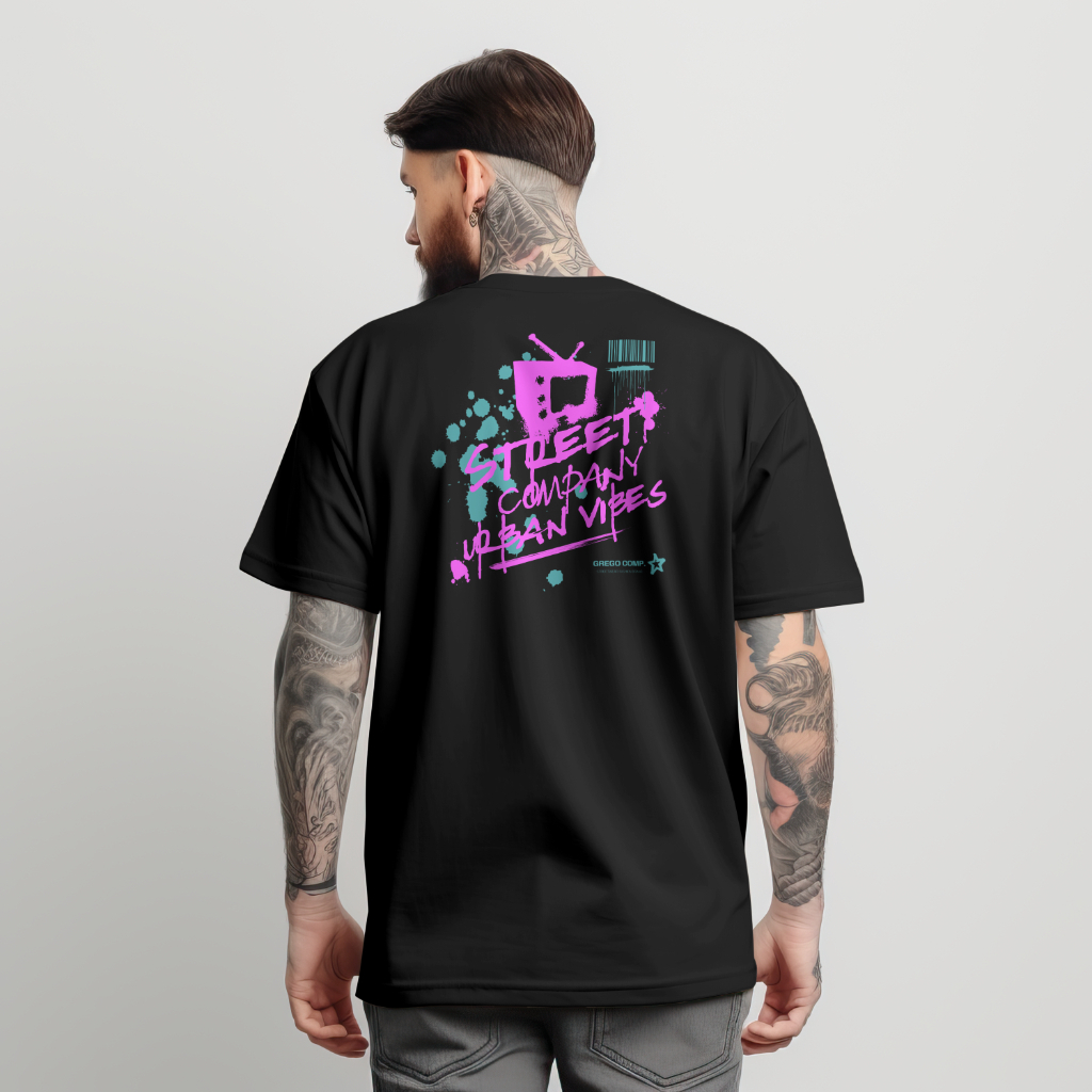 Camiseta Urban Street Estampa Estilo Rua 100% Algodão Moda Masculina Malha Resistente Confortável