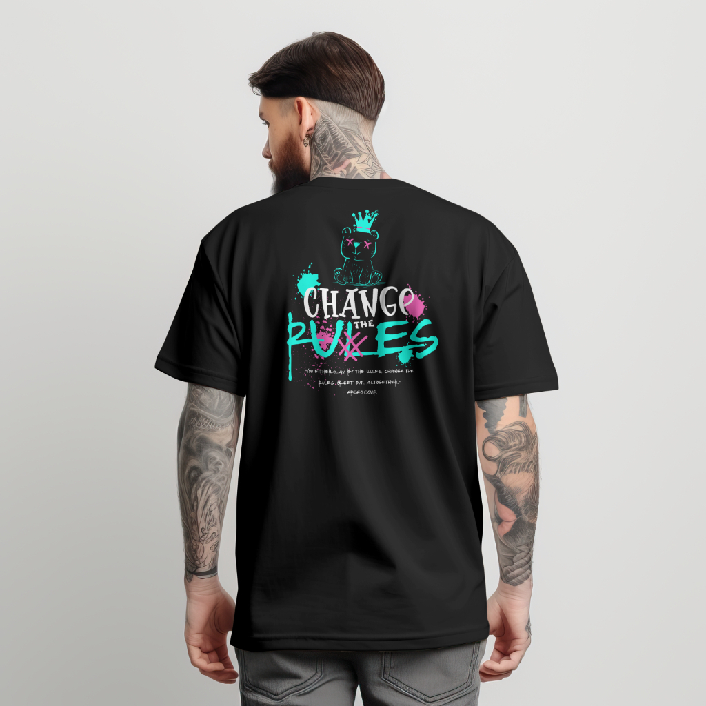 Camiseta Bear Change Street Urso 100% Algodão Estampada Moda Masculina Malha Resistente Confortável