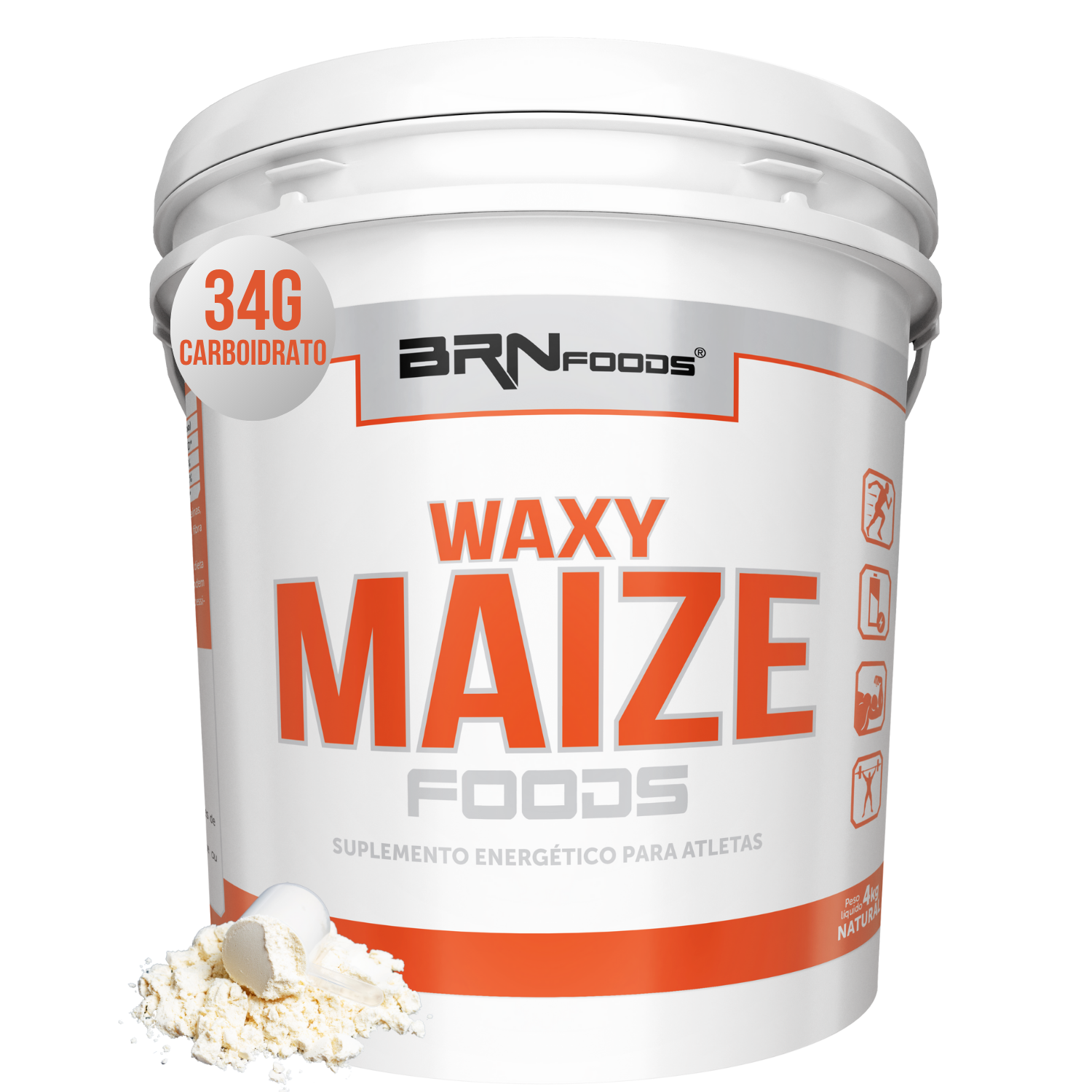 Waxy Maize Foods 4kg Sabor Natural - Carboidrato - BRN Foods em Oferta na Shopee