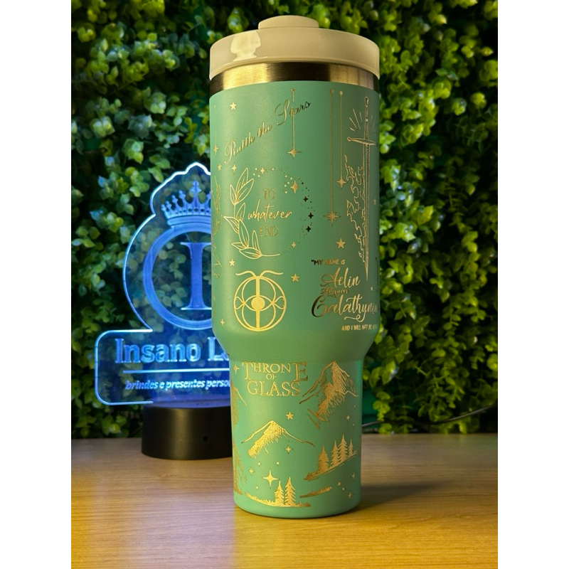 Copo Térmico 1,2L - Edição Trono de Vidro em Oferta na Shopee