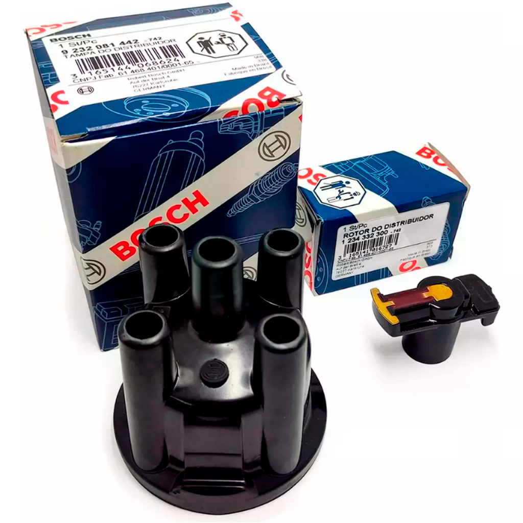Kit Tampa Do Distribuidor Bosch 442 Com Pino + Rotor 300 Com Nota Fiscal em Oferta na Shopee