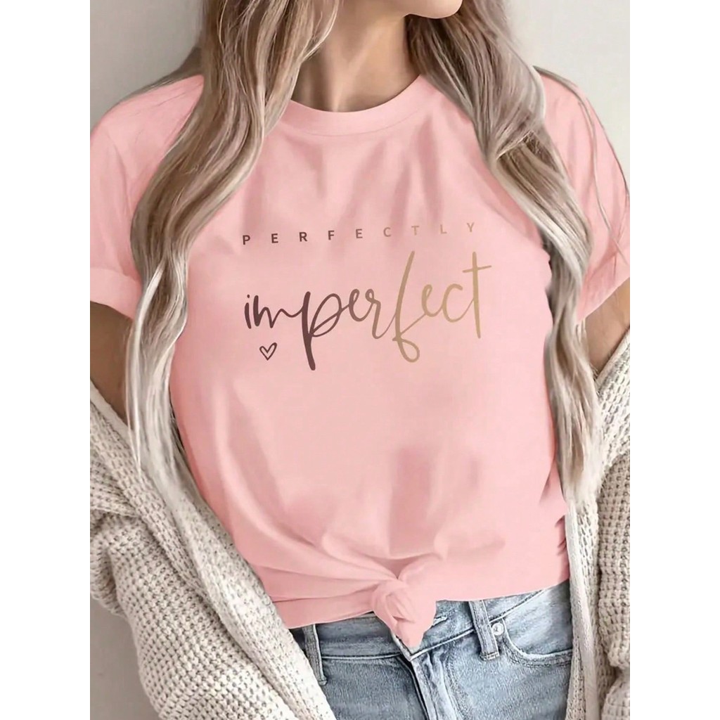 Blusa Feminina T-shirt Estampa Gráfica Camisa 100% Algodão Blusa Malha Premium Camiseta Lançamento em Oferta na Shopee