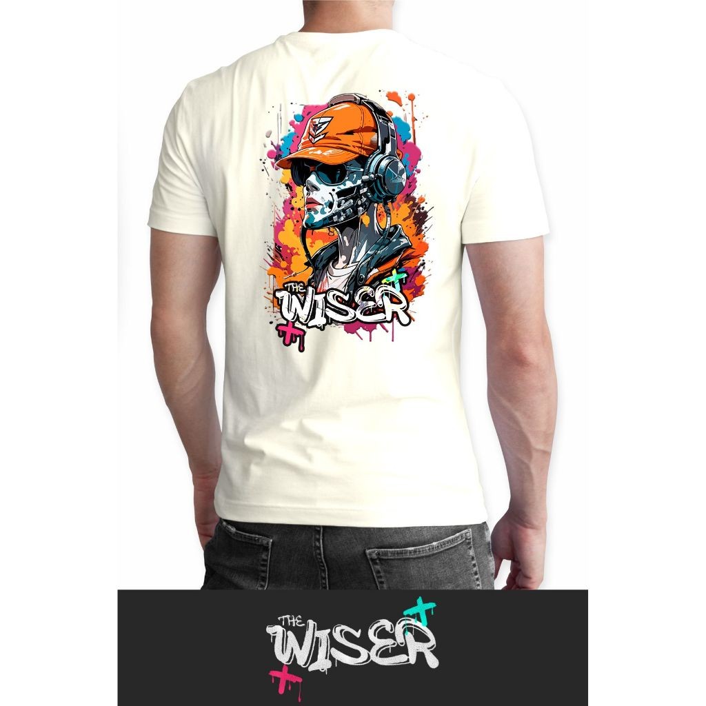 Camiseta OFF WHITE Unissex Hip Hop The Wiser HeadFone Artist Alta Qualidade