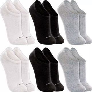 Kit 6 Pares Meias Lupo Original Sapatilha Algodão Cano Curto Soquete Masculina Feminina Academia